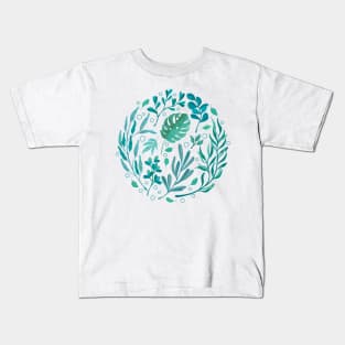 Teal Garden Kids T-Shirt